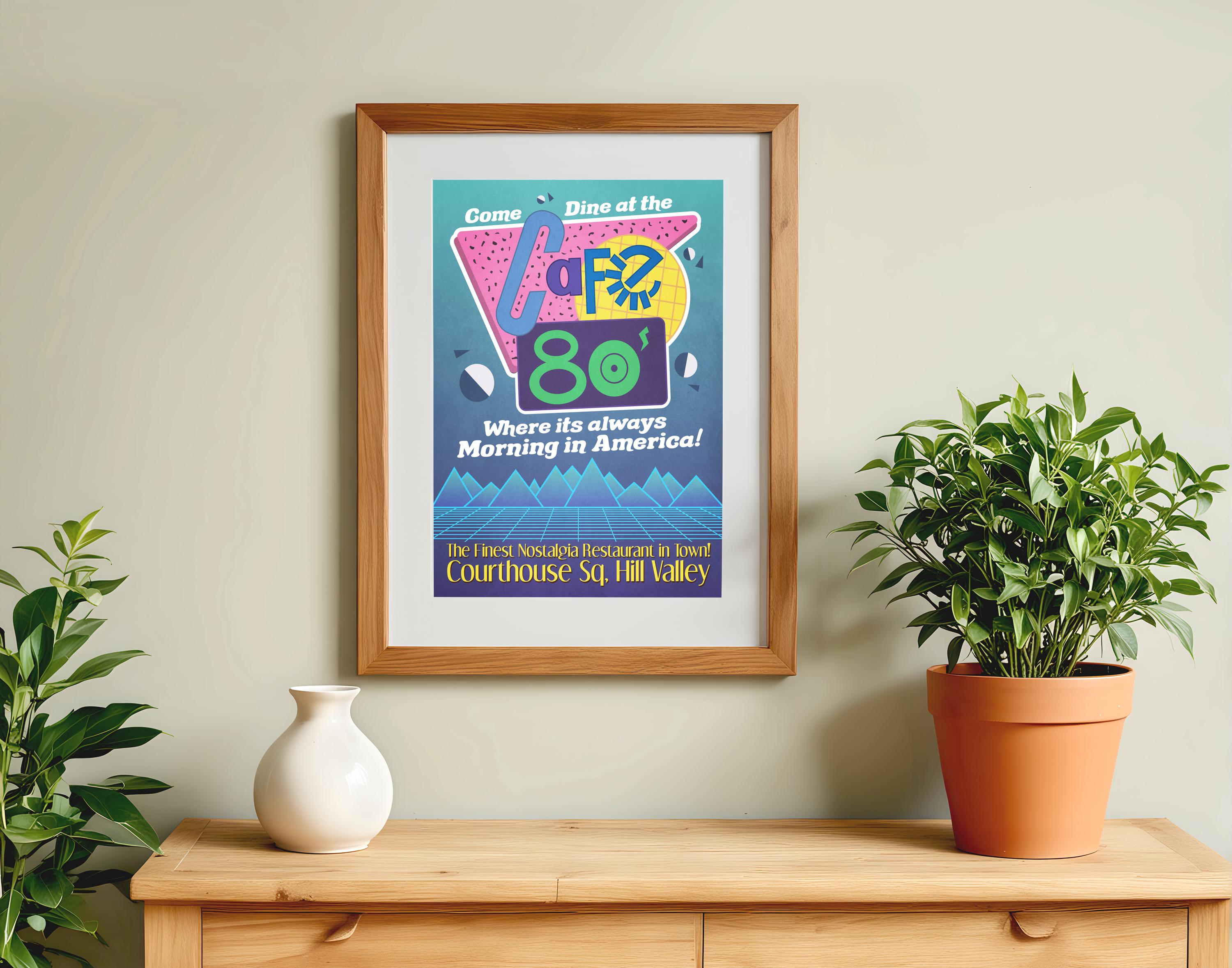 バック・トゥ・ザ・フューチャー映画ポスター：カフェ80年代ヒルバレー