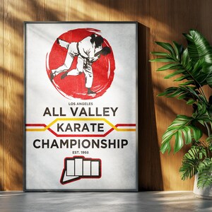 Póster de la película Cobra Kai Karate Kid: Impresión artística retro para decoración del hogar con LaRusso Lawrence (All Valley) imagen 4