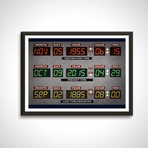 Zurück in die Zukunft Film Poster Zeitschaltkreise Personalisierter Druck - Home Decor Wand Kunst Geschenk
