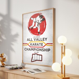 Póster de la película Cobra Kai Karate Kid: Impresión artística retro para decoración del hogar con LaRusso Lawrence (All Valley) imagen 2