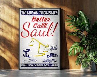 Filmaffisch Better Call Saul: Retro reklam Heminredning Väggkonsttryck Gåva