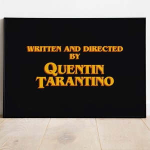 Geschrieben von Quentin Tarantino Film Poster Minimalistischer Druck - Geburtstag Hochzeitstag Geschenk Wandkunst