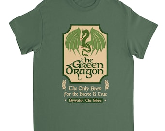 Herr der Ringe Shirt: Green Dragon Pub Inn Mittelerde Tolkien Tee Geschenk Unisex S - 3XL
