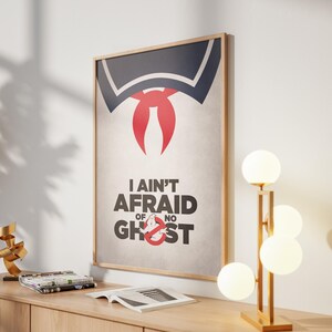 Poster Ghostbusters: citazione famosa Stay Puft Marshmallow Man, decorazione da parete retrò, regalo per la casa immagine 3