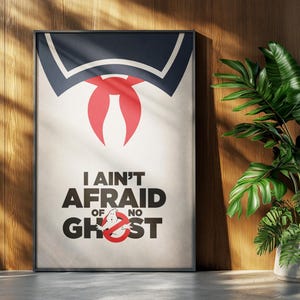 Poster Ghostbusters: citazione famosa Stay Puft Marshmallow Man, decorazione da parete retrò, regalo per la casa immagine 1