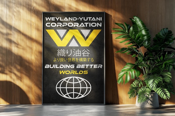 Alien Movie Poster: Weyland Yutani Retro Ad Home Decor Wall Art Print Gift