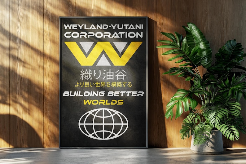 Alien Movie Poster: Weyland Yutani Retro Ad Home Decor Wall Art Print Cadeau afbeelding 1