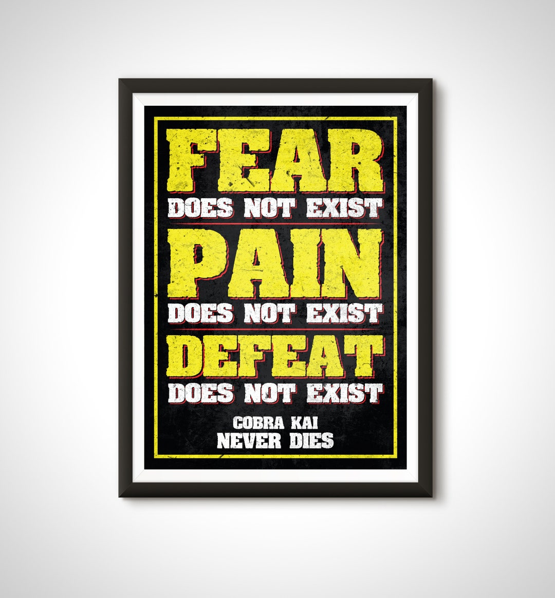 Cobra Kai Fear Pain Defeat Motto Premium T-Shirt Cobra Kai Fear Pain Defeat Motto Premium T-Shirt