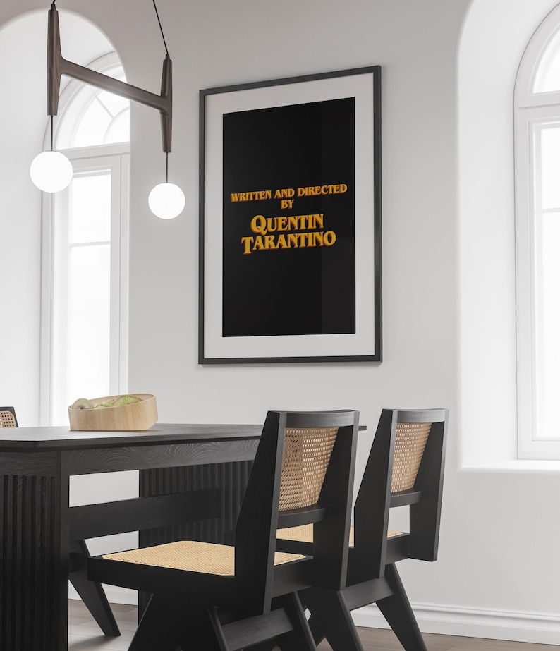 Quentin Inventino Quentin Tarantino Movie Poster: Director Minimalist Print Retro Vintage ...