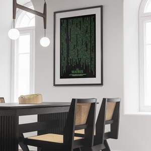 Matrix Poster: Minimalistisch 90er Jahre Film Print Retro Vintage Minimalismus Wandkunst Geschenk Bild 4