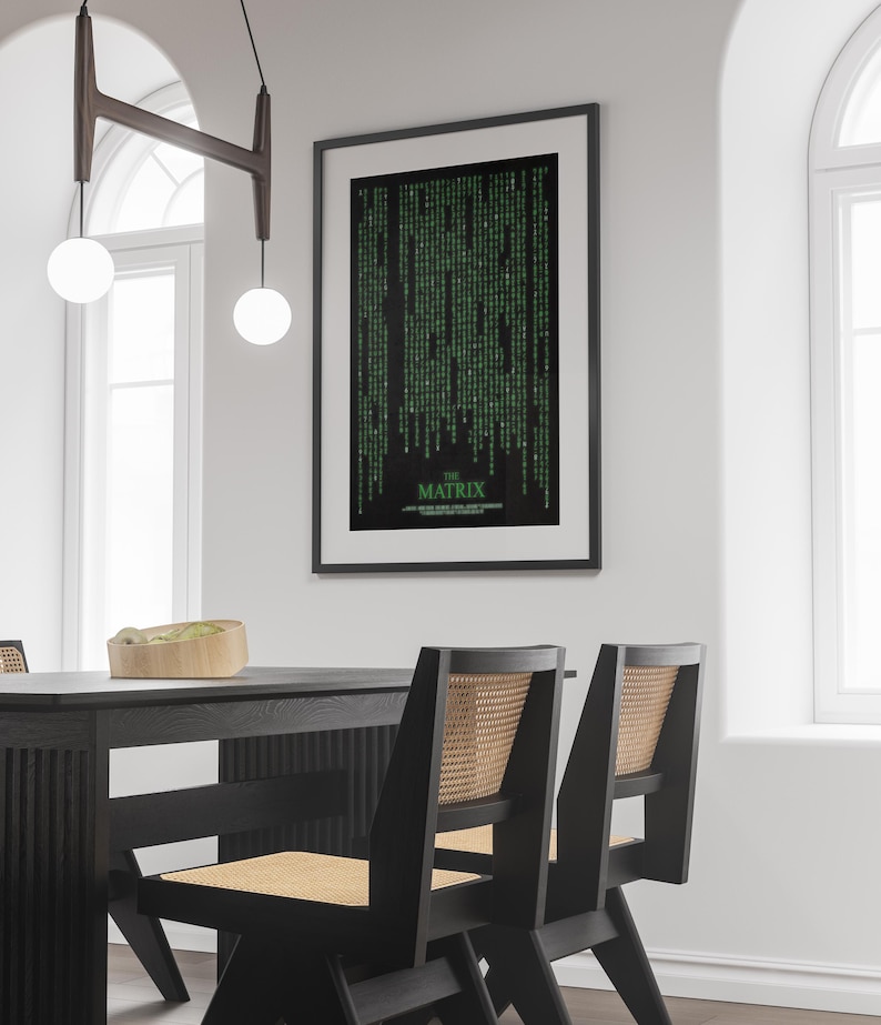 Matrix Poster: Minimalistisch 90er Jahre Film Print Retro Vintage Minimalismus Wandkunst Geschenk Bild 4