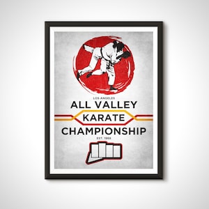 Karate Kid Cobra Kai Movie Poster All Valley Championship Print - Home Decor Wall Art Gift