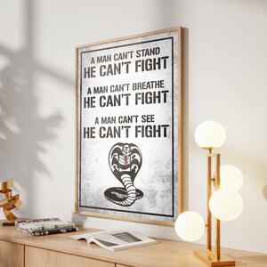 Cobra Kai Karate Kid Filmposter: Johnny Todquequesilver Retro Wohnkultur Wand Kunst Druck Geschenk Bild 2