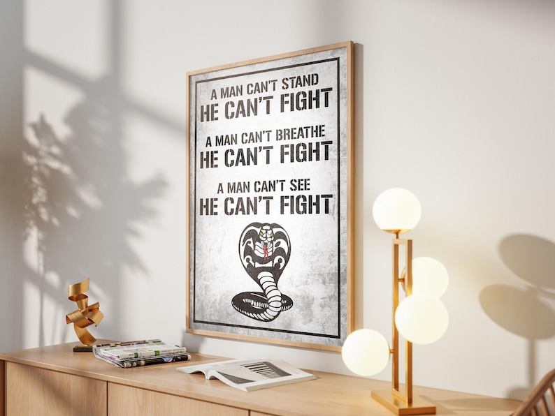 Cobra Kai Karate Kid Filmposter: Johnny Todquequesilver Retro Wohnkultur Wand Kunst Druck Geschenk Bild 2