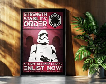 Star Wars Film Poster: Erste Bestellung Stormtrooper Retro Werbung Sci-Fi Wand Kunst Druck Geschenk