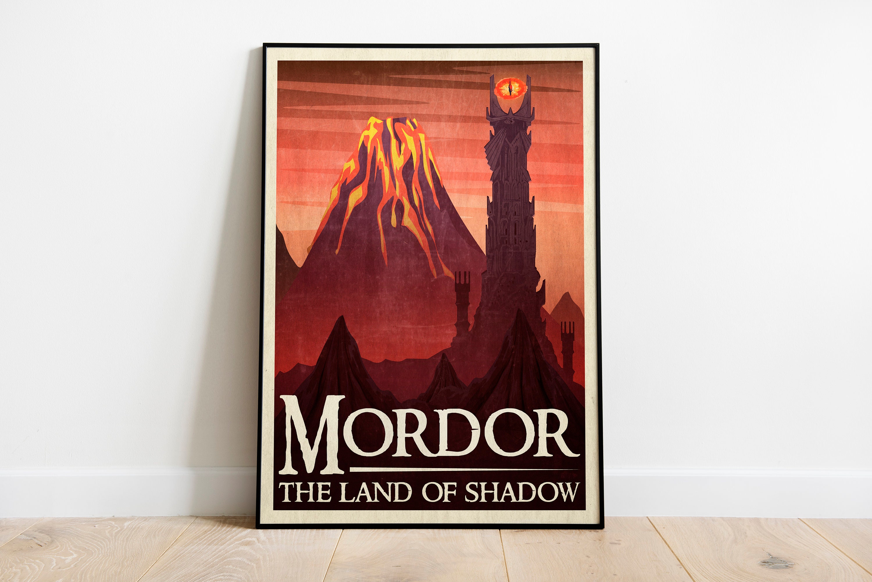 Middle Earth Banner Mordor Sauron Movie Poster Lord of the 