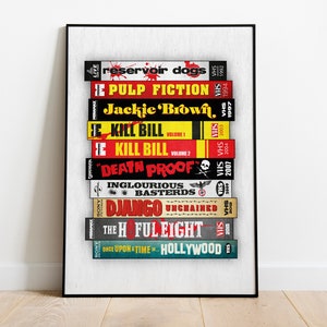 Quentin Tarantino Movie Poster Retro VHS Print - Birthday Wedding Anniversary Gift Wall Art