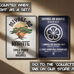 Cobra Kai Karate Kid Filmposter: LaRusso Mr Miyagi Do Retro Wohnkultur Wand Kunst Druck Geschenk Bild 6