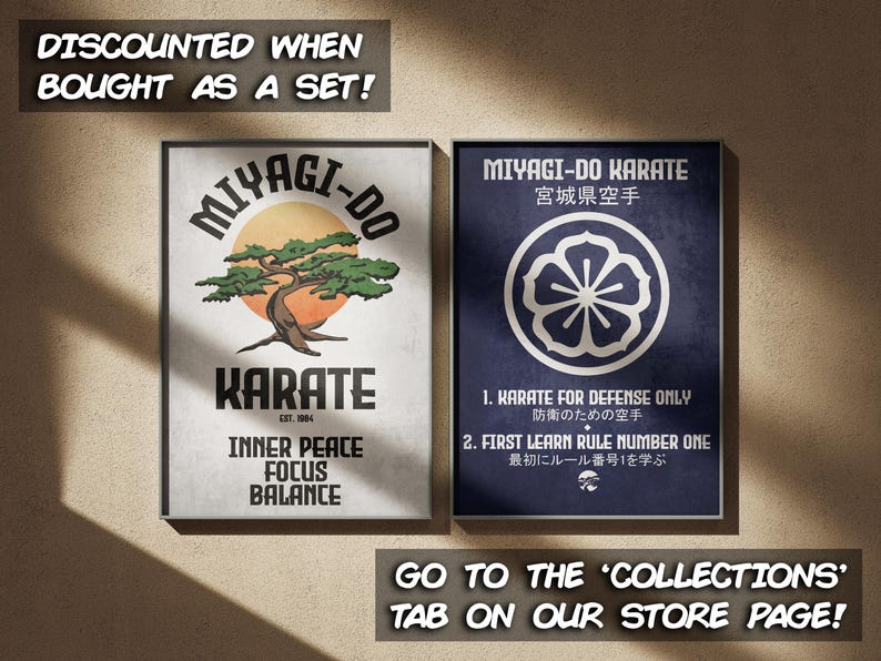 Cobra Kai Karate Kid Filmposter: LaRusso Mr Miyagi Do Retro Wohnkultur Wand Kunst Druck Geschenk Bild 6