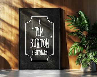 Tim Burton Film Poster: Regisseur Minimalist Film Print Retro Vintage Minimalismus Wand Kunst Geschenk