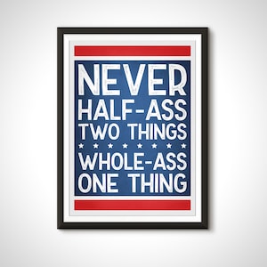 Cartaz do filme Parks and Rec para TV, Ron Swanson, tipografia, citação, impressão, Pawnee - decoração para casa, arte de parede, presente