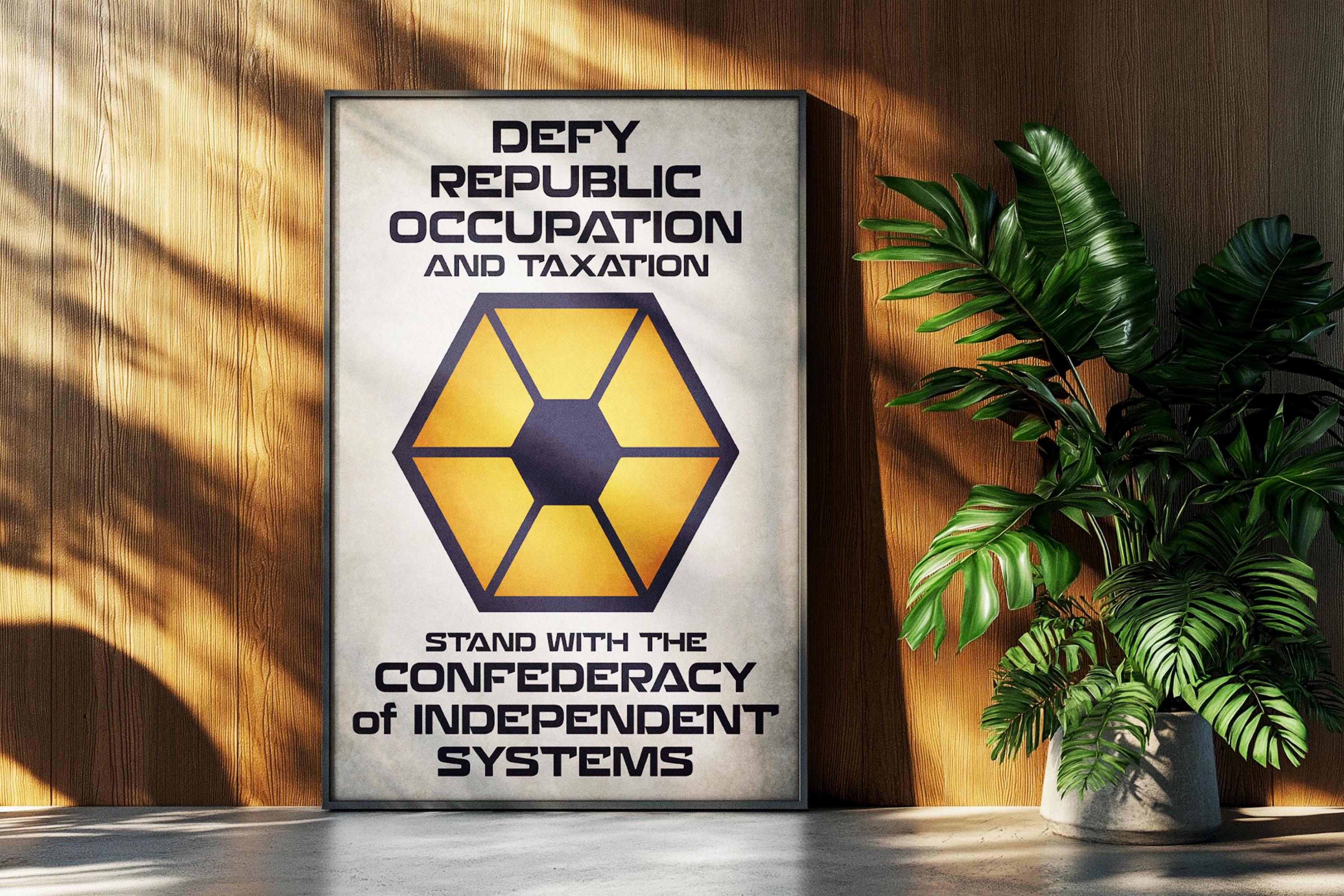 Star Wars Movie Poster: Separatist Trade Federation Retro