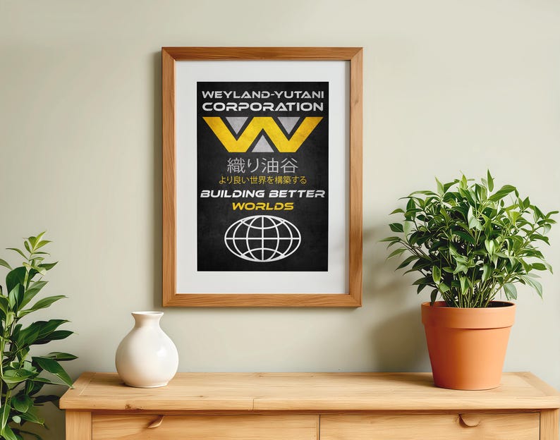 Alien Movie Poster: Weyland Yutani Retro Ad Home Decor Wall Art Print Cadeau afbeelding 5