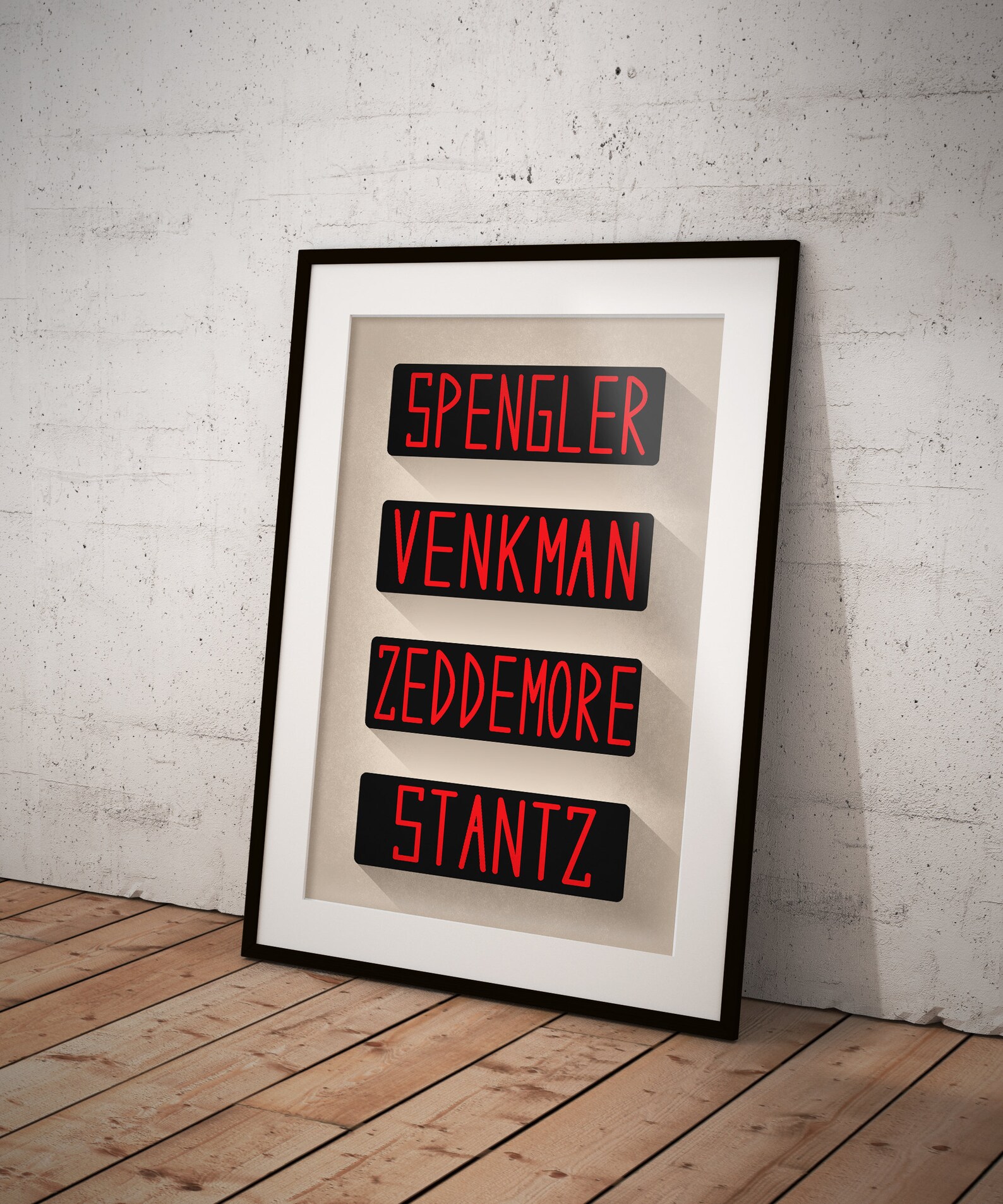Ghostbusters Movie Poster Name Tags Venkman Spengler Stantz - Etsy