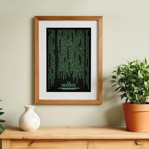 Matrix Poster: Minimalistisch 90er Jahre Film Print Retro Vintage Minimalismus Wandkunst Geschenk Bild 5