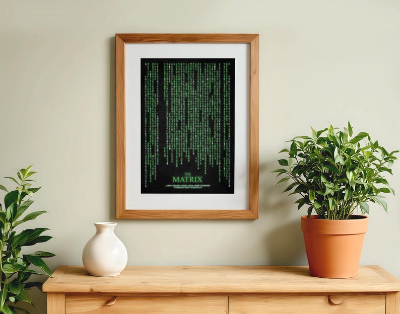 Matrix Poster: Minimalistisch 90er Jahre Film Print Retro Vintage Minimalismus Wandkunst Geschenk Bild 5