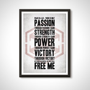 Star Wars Film Poster Minimalist Sith Code The Force Dark Side Print - Home Decor Wand Kunst Geschenk