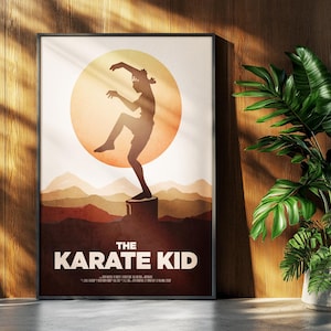 Karate Kid Filmposter: 80er Jahre Kampfkünste Minimalistischer Druck Retro Vintage Minimalismus Wandkunst Geschenk