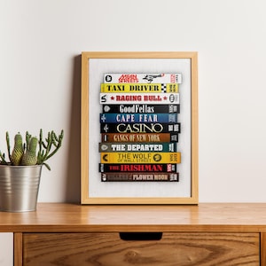 Martin Scorsese VHS Movie Poster: Nostalgic Minimalist Retro Film Wall Art Print Gift