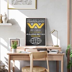 Alien Movie Poster: Weyland Yutani Retro Ad Home Decor Wall Art Print Cadeau afbeelding 2