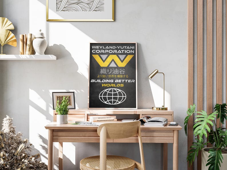 Alien Movie Poster: Weyland Yutani Retro Ad Home Decor Wall Art Print Cadeau afbeelding 2