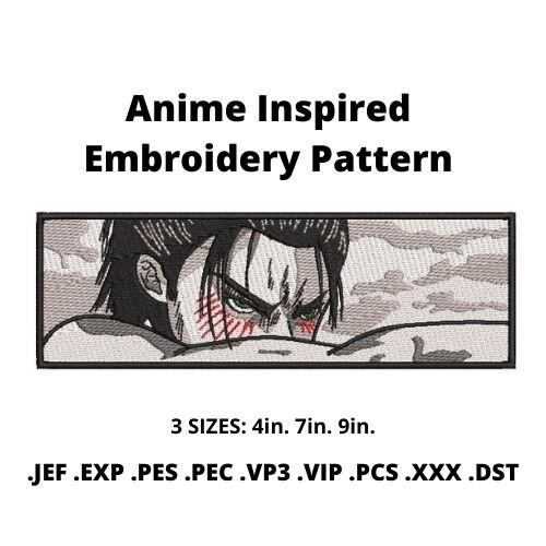 Anime Inspired Embroidery Design Machine Embroidery Design Etsy