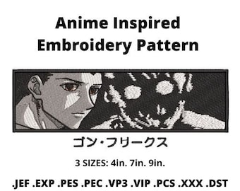 Embroidery File | Anime Inspired Embroidery Design | Instant Download | Machine embroidery | Digital Anime File | Multiple Sizes