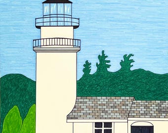 Marker Art: Highland Lighthouse