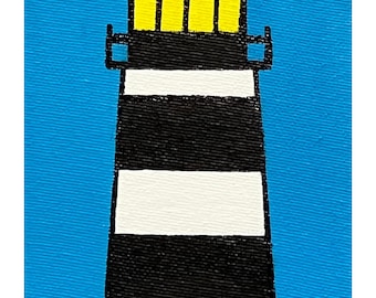 Black And White Lighthouse Painting