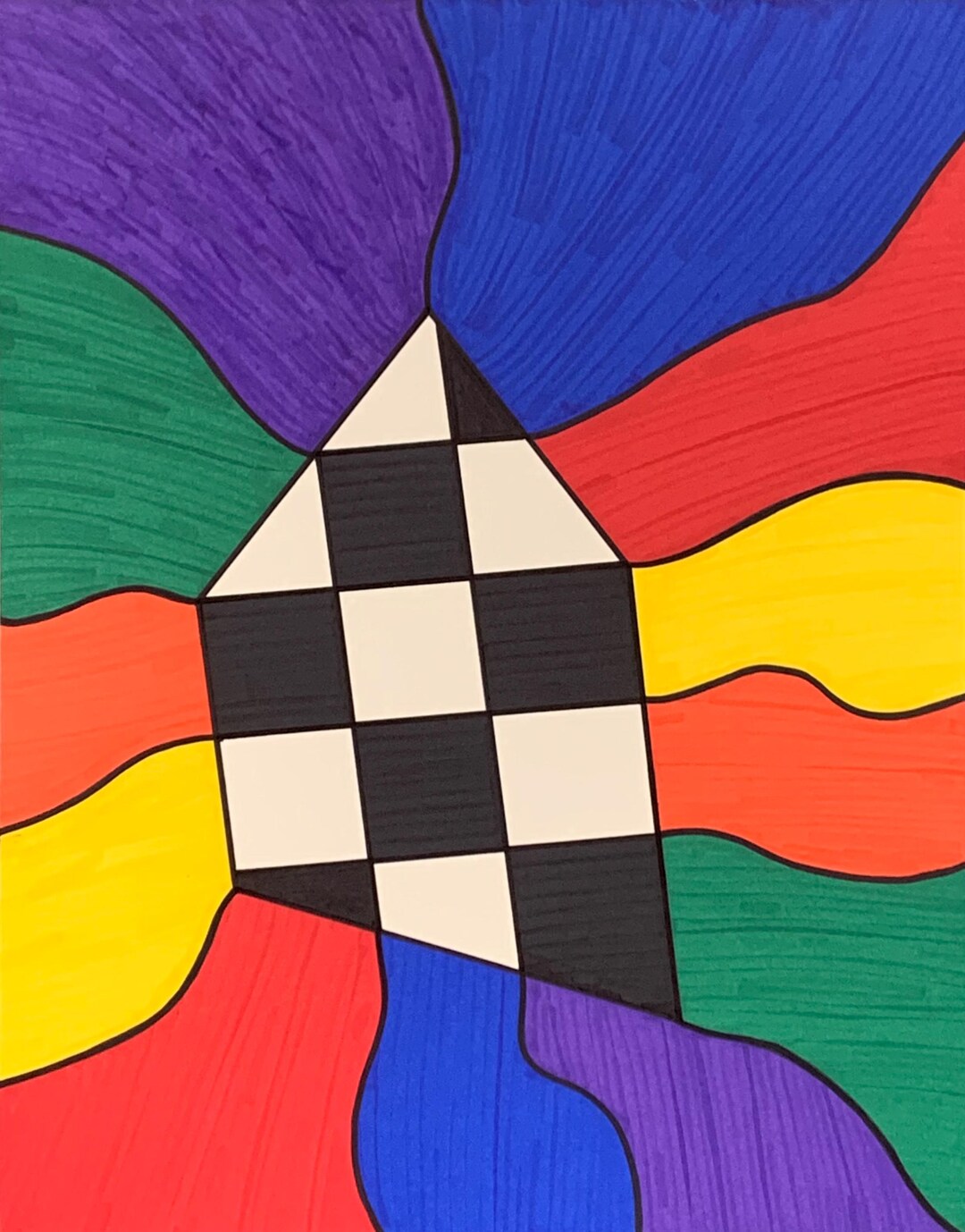 Checkers and Primary Colors - Etsy
