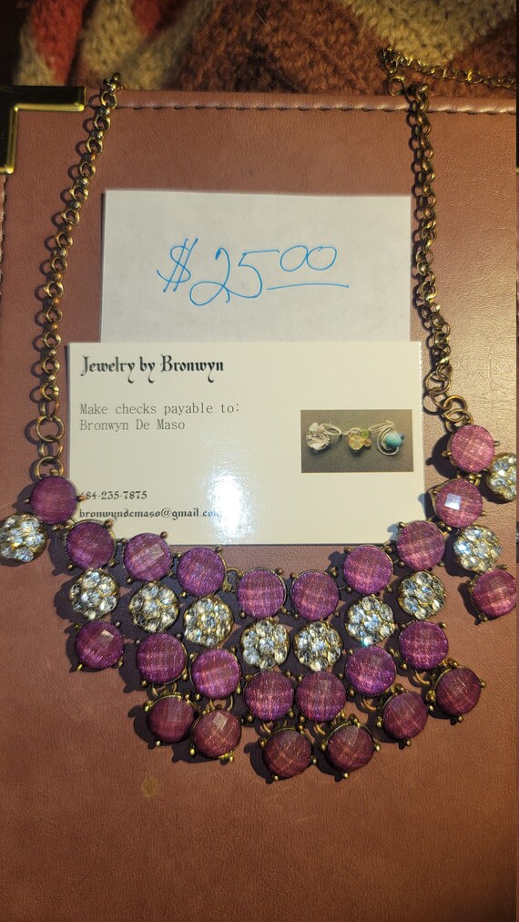 Purple costume jewelry Gem