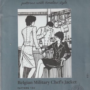 Belgian Military Chef's Jacket - Jacket Sewing pattern by Folkwear #133