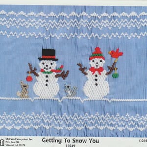 Getting to Snow You by Ellen McCarn - Paper smocking pattern