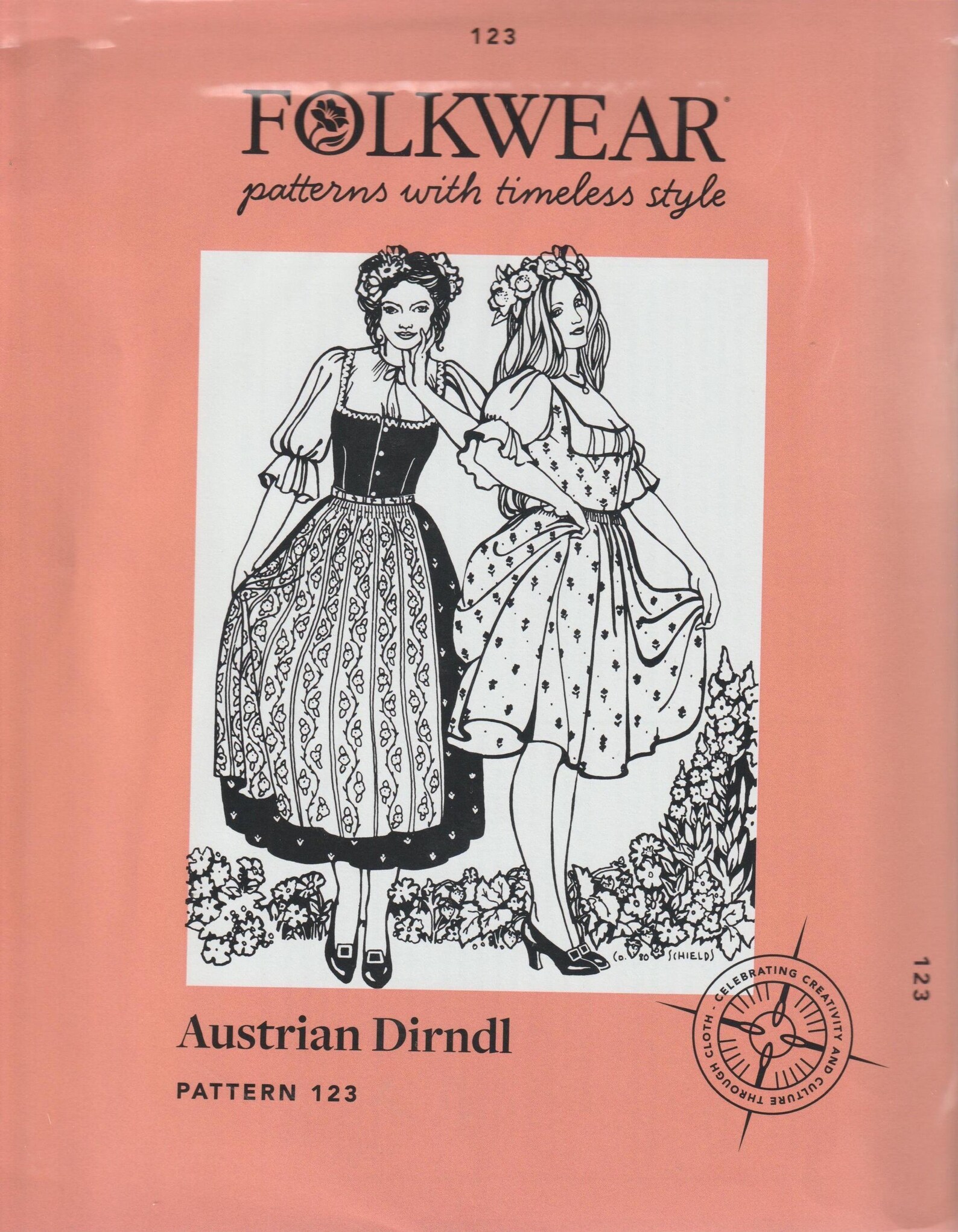 Austrian Patterns Retro Austrian Dirndl - Women's Sewing Pattern by Folkwear - Etsy