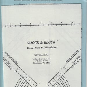 SMOCK & BLOCK GUIDE - Bishop, Yoke and Collar Guide.