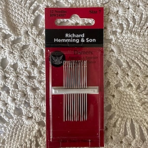 Darners Size 7 needles - 12 needles per pack - Embroidery needles