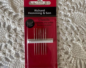 Chenille Size 24 needles - 6 needles per pack by Richard Hemming & Son