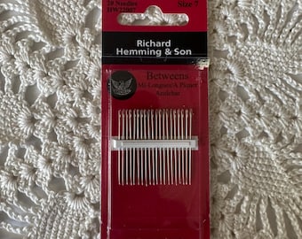 Betweens Size 7 needles - 20 Needles - Richard Hemming & Son