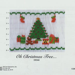 Oh Christmas Tree smocking plate/smocking design by Ellen McCarn