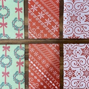 Christmas giftcard envelopes (set of six)